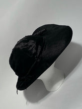 Vintage 1940s Black Fur Felt Abstract Hat Sequin Pine Cone By Doree