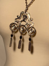 Silver Colored Aztec Design Tassel Necklace