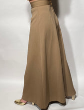1970s Wide Leg Bell Bottom High Waisted Pants Tan
