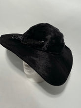 Vintage 1940s Black Fur Felt Abstract Hat Sequin Pine Cone By Doree