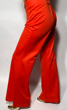 Right On Orange 1970s Zip Front Bell Bottom Pants