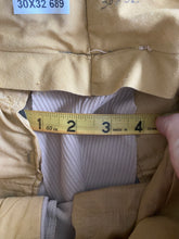 1970s Polyester Disco Pant Tan Pinstripe Knit Pants 30x32