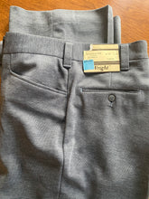 1970s Wright Disco Pant Grey Knit Dress Pants Flare 33x32 NWT
