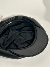 Black Leather Flap Jack Hat