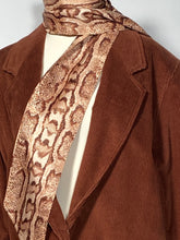 Long Vintage Python Snake Skin Patterned Head & Neck Scarf
