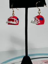 Retro Red 3D Buffalo Helmet Earrings