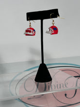 Retro Red 3D Buffalo Helmet Earrings