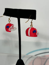 Retro Red 3D Buffalo Helmet Earrings