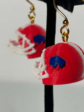 Retro Red 3D Buffalo Helmet Earrings