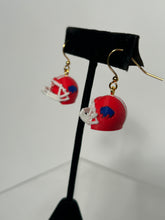Retro Red 3D Buffalo Helmet Earrings
