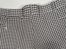 1970s Levis Panatella Grey Red Herringbone Pattern Polyester Flare Pant 38" x 32"