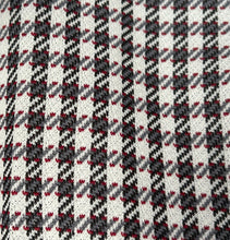 1970s Levis Panatella Grey Red Herringbone Pattern Polyester Flare Pant 38" x 32"