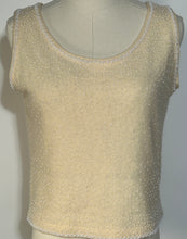 Vintage 1960s White Beaded Lambswool Top