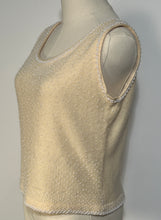 Vintage 1960s White Beaded Lambswool Top