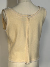 Vintage 1960s White Beaded Lambswool Top