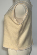 Vintage 1960s White Beaded Lambswool Top