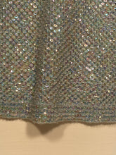 1960s Vintage Blue Wool Sequin Sweater Cardigan