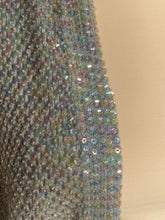 1960s Vintage Blue Wool Sequin Sweater Cardigan