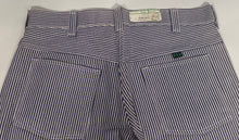 NOS Blue & White Cotton Striped Cotton Flare Bottom Jeans Pant By Ely 32"