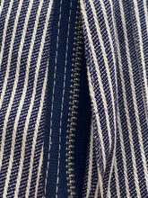 NOS Blue & White Cotton Striped Cotton Flare Bottom Jeans Pant By Ely 32"