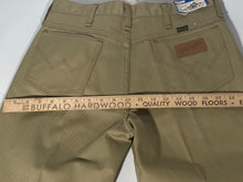 Irregular New Old Stock Tan Jean Wrangler Flare Bottom 32"