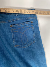 Farrah Blue Jeans With Orange Stitching Boot Cut Flare