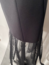 1980s Black Beaded Bodice & Car Wash Scarf Bottom Dress
