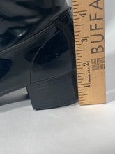 Vintage 1970s Black Vinyl Gogo Boots Size 7 Made in Japan