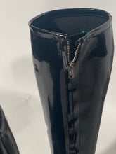Vintage 1970s Black Vinyl Gogo Boots Size 7 Made in Japan