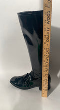 Vintage 1970s Black Vinyl Gogo Boots Size 7 Made in Japan