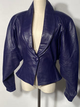 Purple Leather Jacket By Deja Vu Size Small - Waist 28