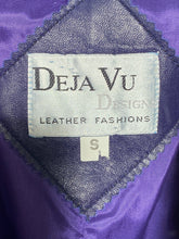 Purple Leather Jacket By Deja Vu Size Small - Waist 28