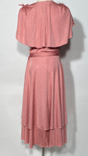 1970s Vintage Size Large Layered Pink Wrap Dress