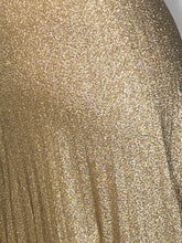 1970s Gold Lame Wide Legged Bell Bottom Flare Pants