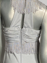 Vintage Fredericks of Hollywood Fringe Baby Blue Disco Dress