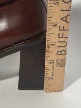 Brown Leather 3.25" Platform Boots Size 40