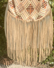 Custom Echo Silk Halter Top With Leather Fringe
