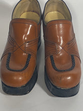 Brown Leather 4” Platform Shoes Size 11.5
