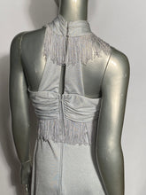 Vintage Fredericks of Hollywood Fringe Baby Blue Disco Dress