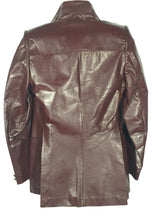 Vintage Men's Pierre Cardin Burgundy Short Leather Jacket