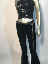 Late 1970s Silver Metal Geometric Chain Belt By Liz Claiborne Size Large