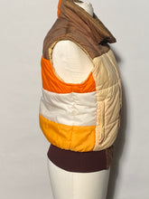 1970s Aspen Burnt Orange Cream Vest Size Junior Medium