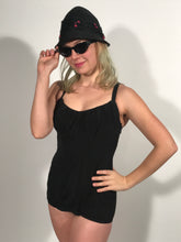 1950s Jantzen Black Full Bathing Suit Made in USA