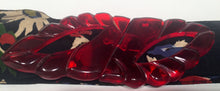 Vintage 1930s - 1940s Bakelite Belt Buckle Cherry Red
