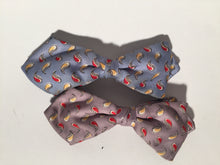 Vintage  1950s Men's Spiegler NY Clip On Bow Ties - Set Of 2 Paisley