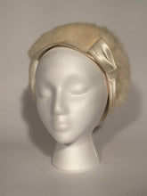 Valerie Modes Vintage 1960s - 1970s Satin Brim & Rabbit Fur Hat