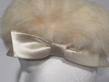Valerie Modes Vintage 1960s - 1970s Satin Brim & Rabbit Fur Hat