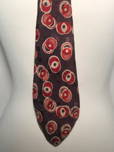 Vintage 1940s Men's Circular Patterned Silk Tie