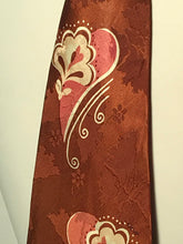 1950s Men's Rayon Paisley Swirled Hand Screened 4" Wide Fat Neck Tie