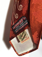 1950s Men's Rayon Paisley Swirled Hand Screened 4" Wide Fat Neck Tie